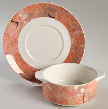 Siena Flat Cream Soup Bowl & Saucer Set