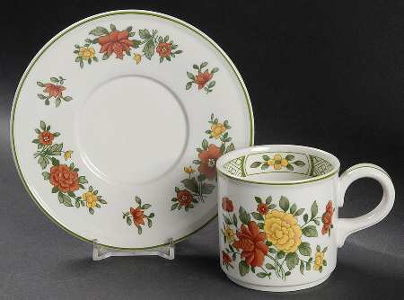 Summer Day Flat Cup & Saucer Set