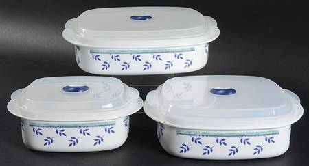 Switch 3  (Set of 3) Square Melamine Bowl w/Plastic Lid