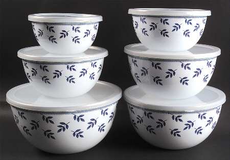 Switch 3  Metal Nesting Mixing Bowl Set,6 Bowls&Plastic Lids