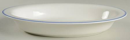 Tipo Blue 10" Oval Vegetable Bowl