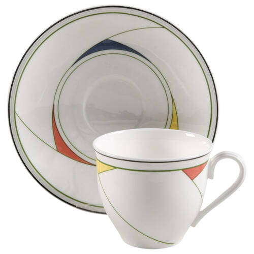 Trio Flat Cup & Saucer Set