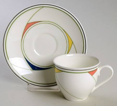 Trio Flat Demitasse Cup & Saucer Set