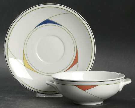 Trio Flat Cream Soup Bowl & Saucer Set