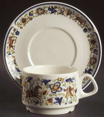 Troubadour Flat Cup & Saucer Set
