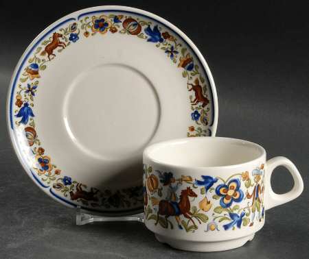 Troubadour Flat Cup & Saucer Set