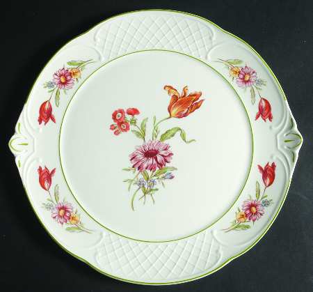 Tulipe Handled Cake Plate