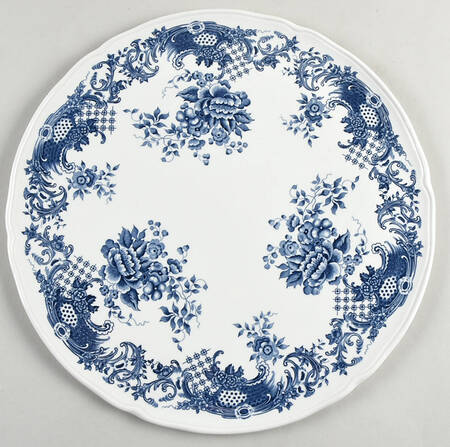 Valeria Blue Round Torte Plate