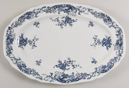 Valeria Blue 16" Oval Serving Platter