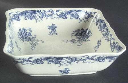 Valeria Blue 8" Square Vegetable Bowl