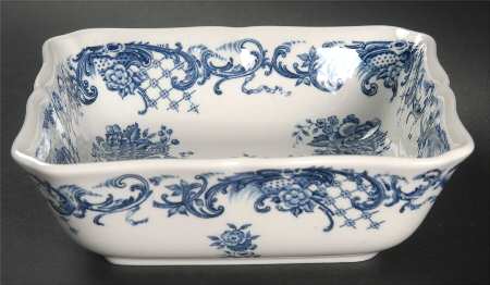 Valeria Blue 6" Square Vegetable Bowl