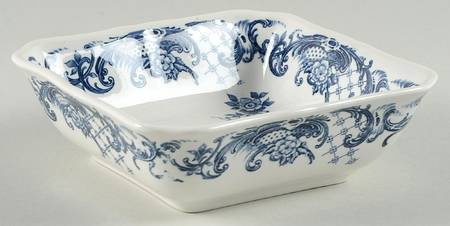 Valeria Blue Square Fruit/Dessert (Sauce) Bowl