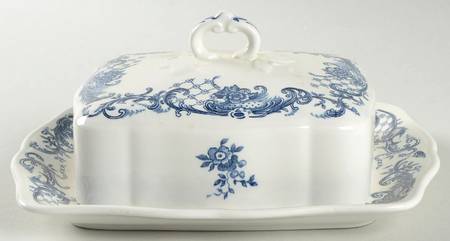 Valeria Blue Rectangular Covered Butter