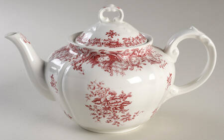 Valeria Red Teapot & Lid