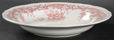 Valeria Red Rim Soup Bowl