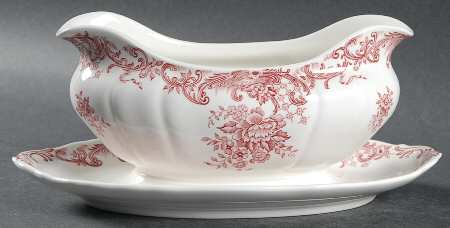 Valeria Red Gravy Boat