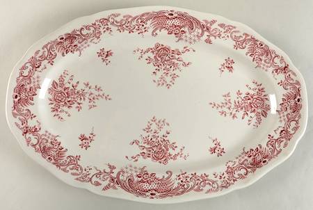 Valeria Red 14" Oval Serving Platter