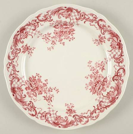 Valeria Red Luncheon Plate