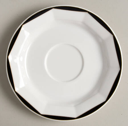 Varia Black and Gold Saucer for Cream Soup Bowl