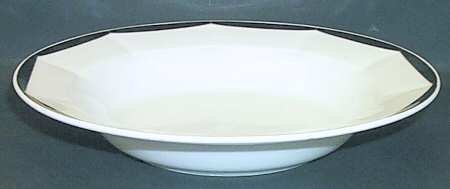 Varia Black and Gold Rim Soup Bowl