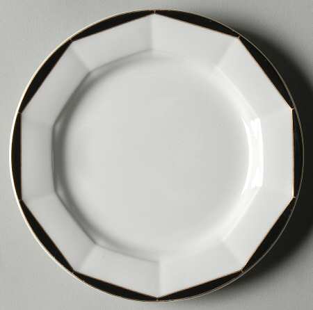 Varia Black and Gold Bread & Butter Plate