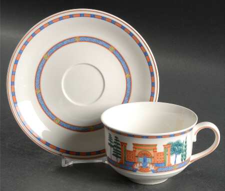 Via Appia Flat Cup & Saucer Set