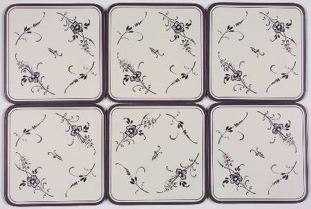 Vieux Luxembourg Square Corkback Coaster - Set of 6