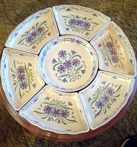 VIL18 7 Piece Lazy Susan (6 Side and 1 Center Section)
