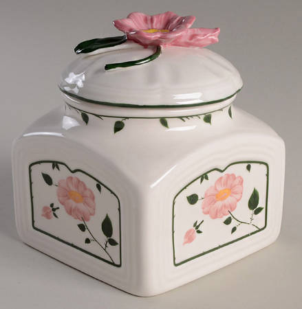 Wild Rose (Pink Flowers) Spice Canister & Lid