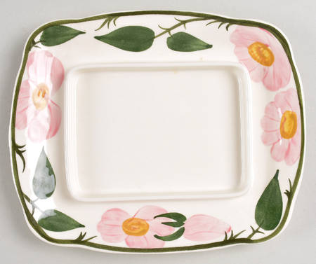 Wild Rose (Pink Flowers) Square Butter No Lid