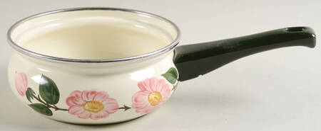 Wild Rose (Pink Flowers) 1 Qt Metal Saucepan W/No Lid