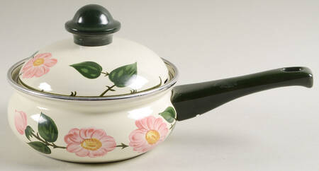 Wild Rose (Pink Flowers) 1 Qt Metal Saucepan