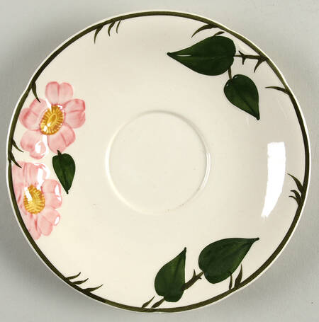 Wild Rose (Pink Flowers) Saucer for Cream Soup Bowl