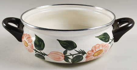 Wild Rose (Pink Flowers) Lid for 2.25 Quart Round Metal Casserole