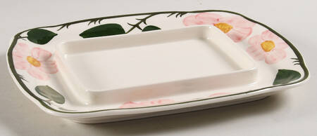 Wild Rose (Pink Flowers) Rectangular Butter No Lid