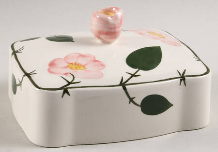 Wild Rose (Pink Flowers) Lid for Rectangular Butter
