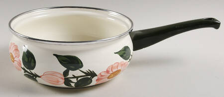 Wild Rose (Pink Flowers) 2 Quart Metal Covered Saucepan, No Lid