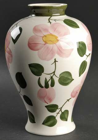 Wild Rose (Pink Flowers) 9" Vase