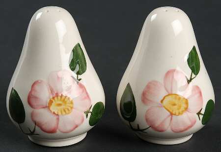 Wild Rose (Pink Flowers) Salt & Pepper Set