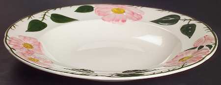 Wild Rose (Pink Flowers) 12" Pasta Serving Bowl