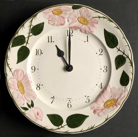 Wild Rose (Pink Flowers) Clock Plate