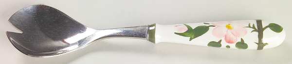 Wild Rose (Pink Flowers) Salad Serving Fork with Stainless Prongs