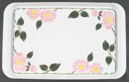 Wild Rose (Pink Flowers) Plastic Serving Tray