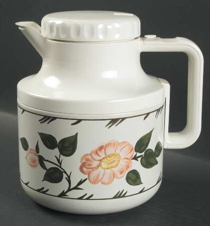 Wild Rose (Pink Flowers) Metal Thermos/Carafe & Lid