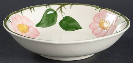Wild Rose (Pink Flowers) Fruit/Dessert (Sauce) Bowl