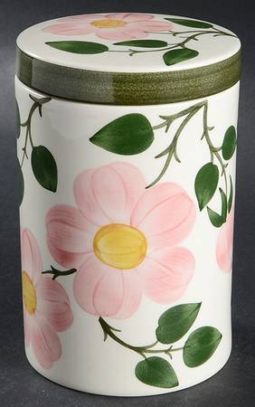 Wild Rose (Pink Flowers) 4" Storage Jar & Lid