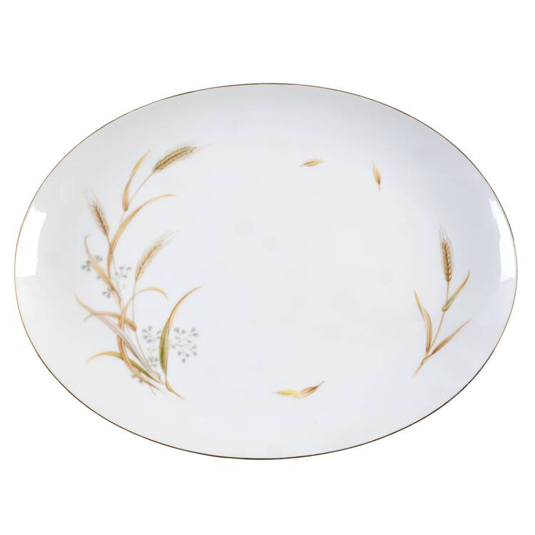 Golden Wheat 14" Oval Serving Platter