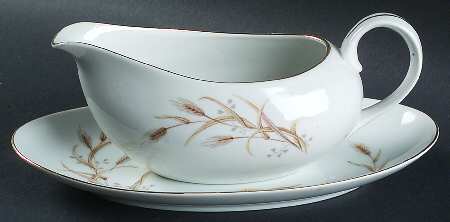 Golden Wheat Gravy Boat & Underplate/Relish