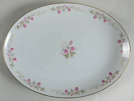 Tea Rose 12" Oval Serving Platter