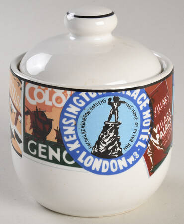 Around The World Sugar Bowl & Lid